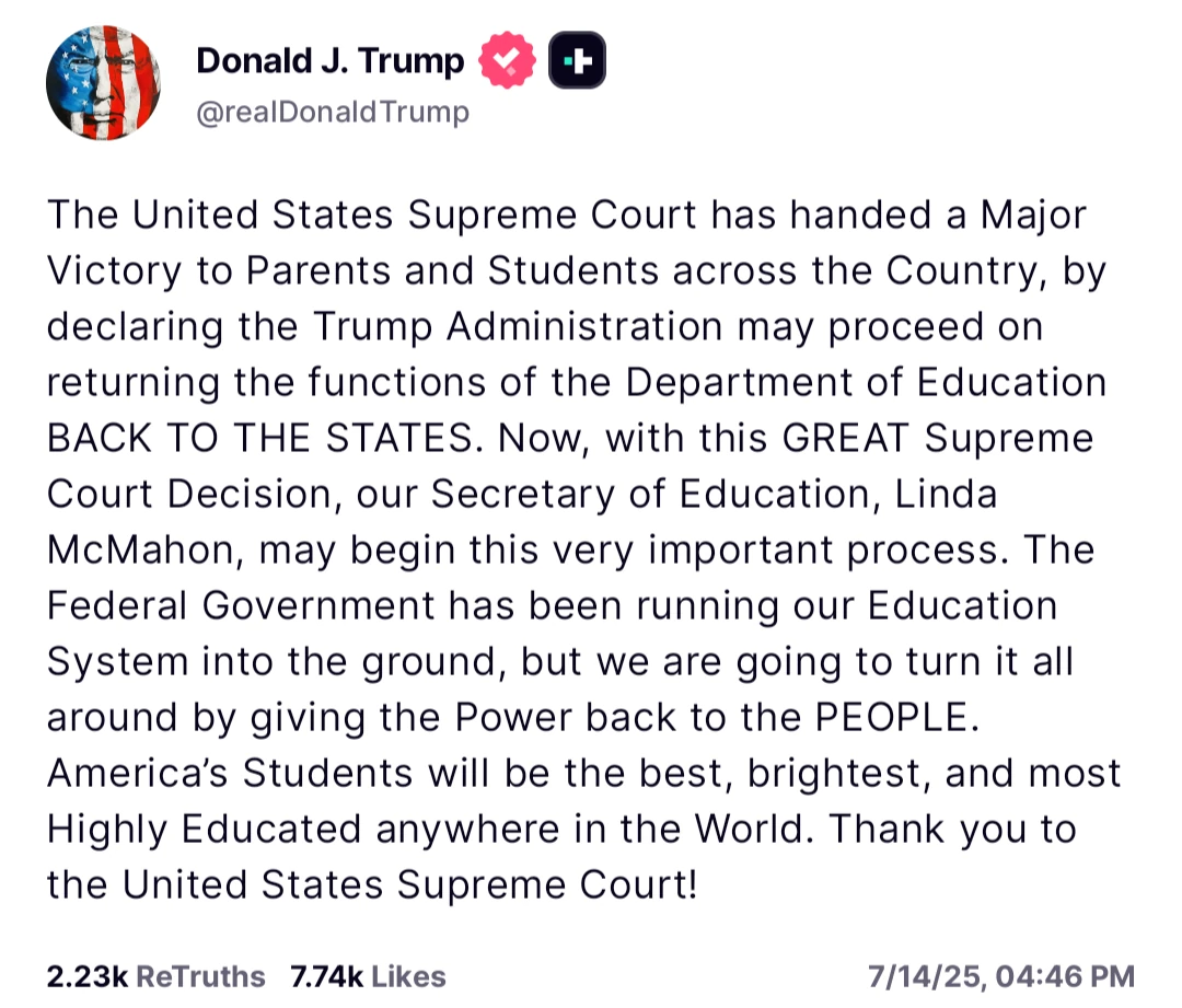 2025-07-14-bridgenewz-Truth Social